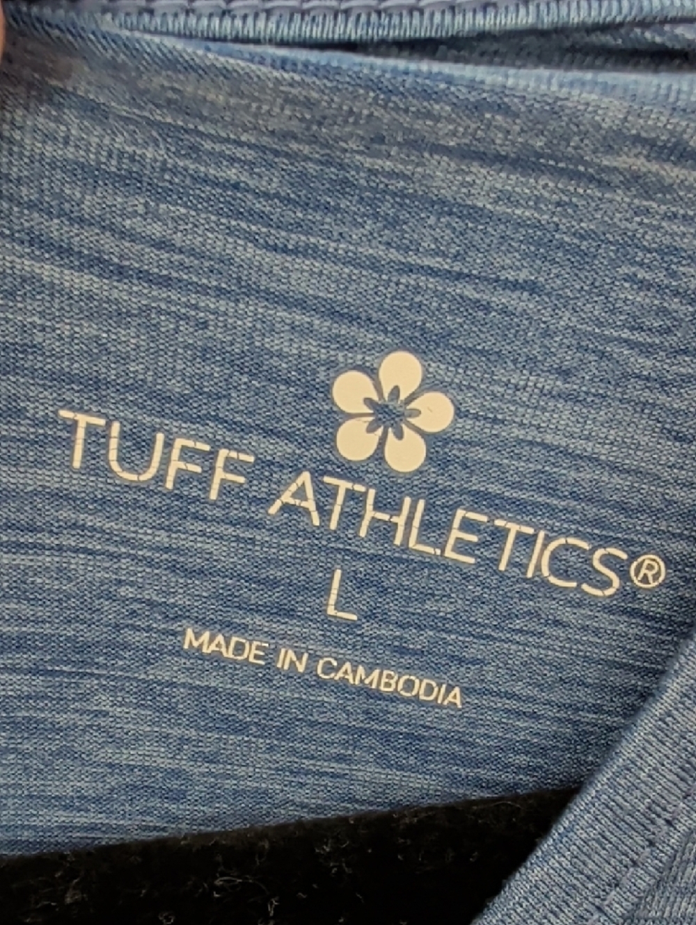 Tuff Athletics Blue Short-Sleeve Crisscross Back Tee - Picture 2 of 9